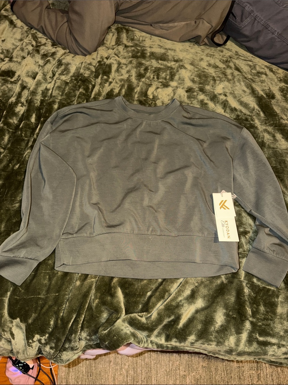 Kyodan Sandwash Olive Pull Over NWT